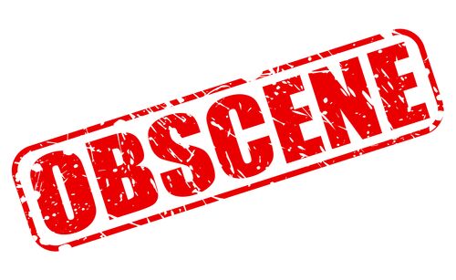 OBSCENE red stamp text