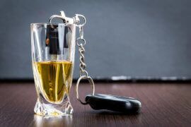 keys in shot glass